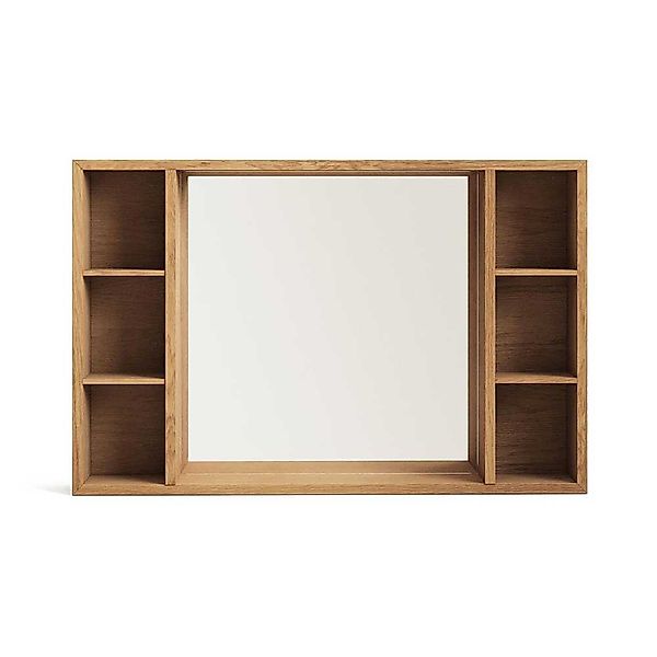 Badezimmer Spiegel Teak aus Massivholz die Wandmontage günstig online kaufen