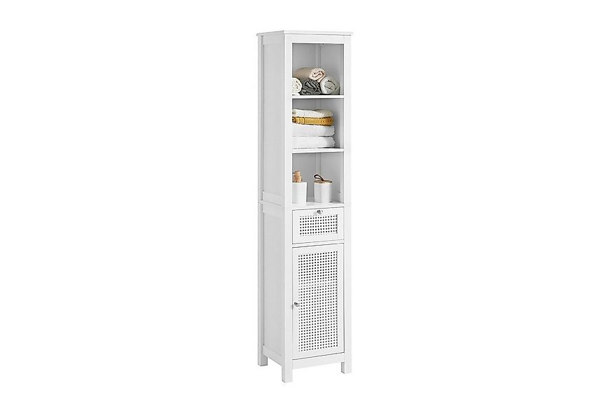 SoBuy Hochschrank BZR36 mit Gitteroptik Badregal mit 3 offenem Fächern, 1 S günstig online kaufen