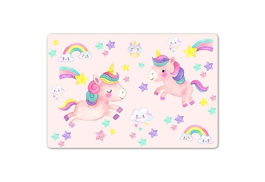 MuchoWow Platzset Einhorn - Regenbogen - Rosa - Mädchen - Kinder, (1-St), K günstig online kaufen