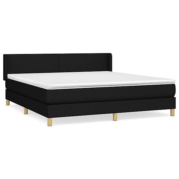 vidaXL Boxspringbett Boxspringbett mit Matratze Schwarz 160x200 cm Stoff Be günstig online kaufen