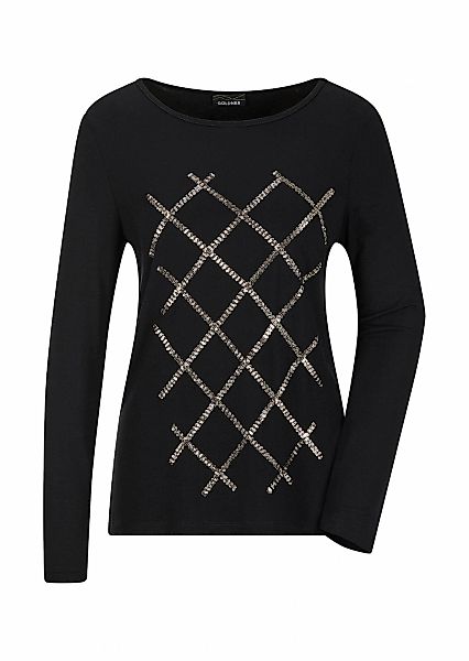 GOLDNER Langarmshirt "Kurzgröße Langarmshirt aus Viskose mit Glanz" günstig online kaufen