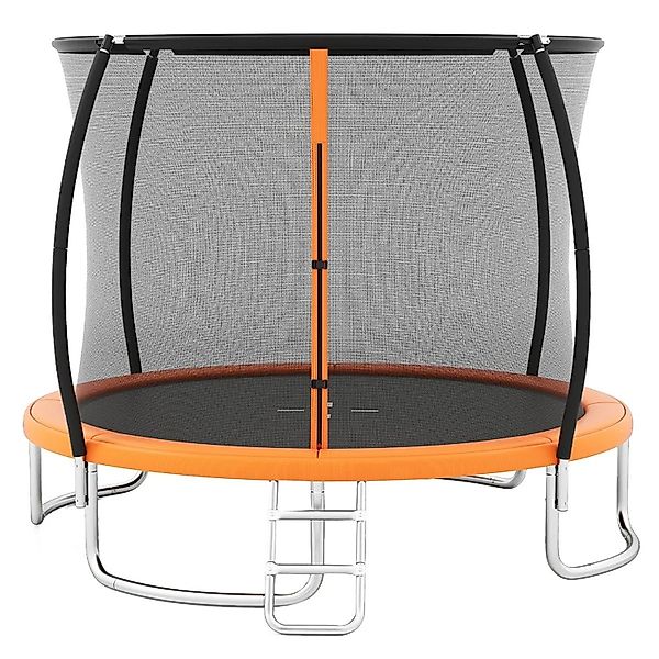 Costway Trampolin Outdoor Ø305 cm mit Metallrahmen für Kinder Orange günstig online kaufen
