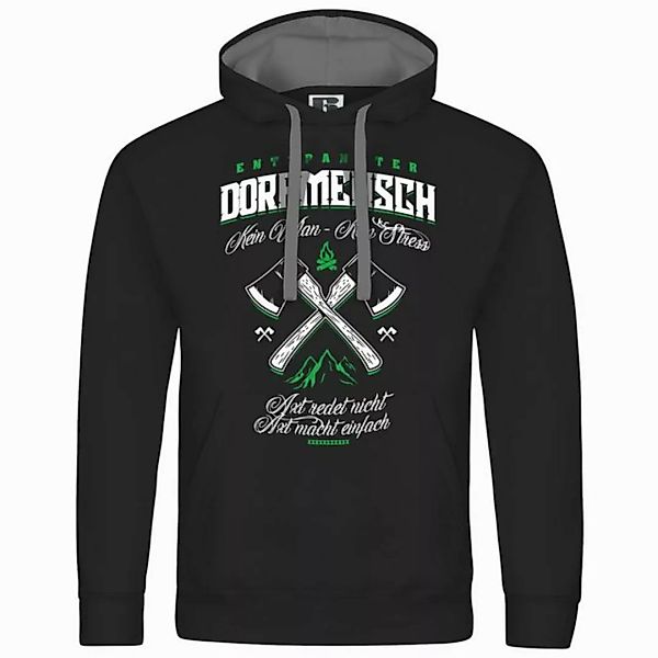 deinshirt Kapuzenpullover Herren Kapuzenpullover Entspannter Dorfmensch Mit günstig online kaufen