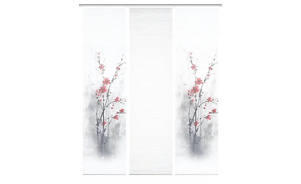 HOME in green Schiebevorhang   ¦ rot ¦ Synthetik ¦ Maße (cm): B: 60 H: 245 günstig online kaufen