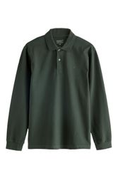 Next Langarm-Poloshirt Regular Fit Lärmeliges Pikee-Poloshirt günstig online kaufen