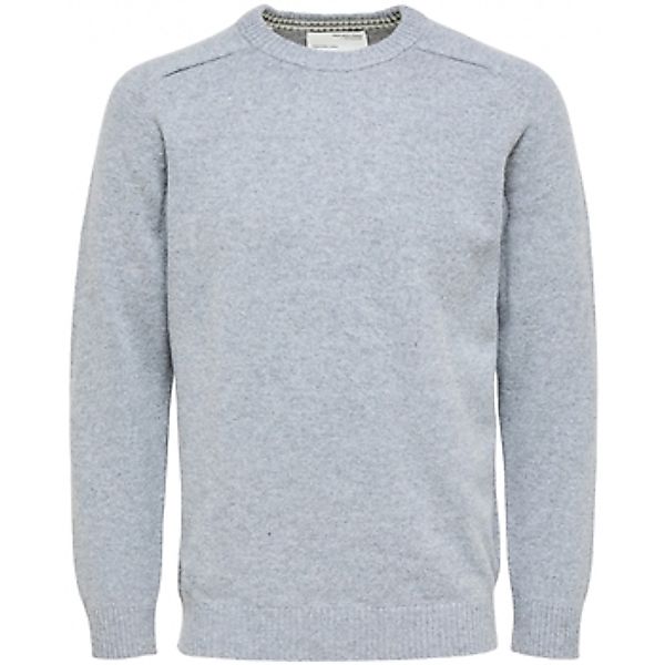 Selected  Pullover Wool Jumper New Coban - Medium Grey Melange günstig online kaufen