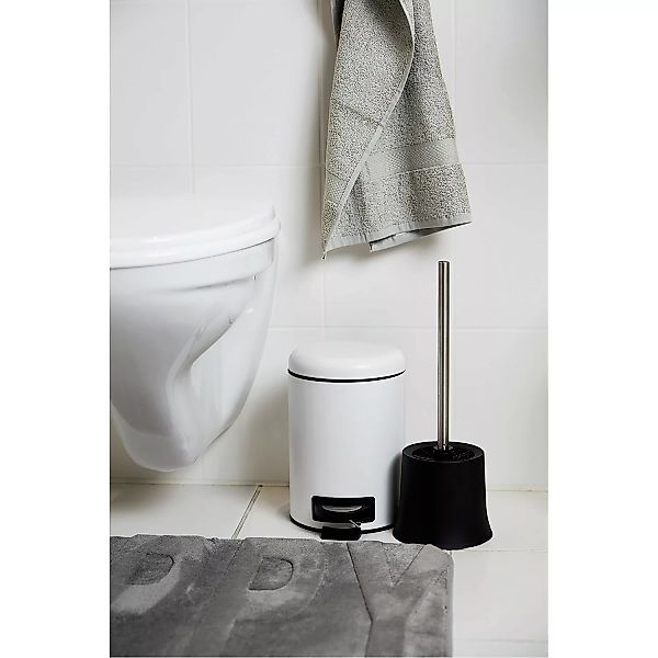 WENKO WC-Garnitur Basic Schwarz 2er Set, inklusive WC-Bürste schwarz günstig online kaufen