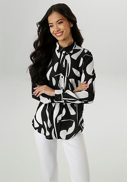 Aniston SELECTED Hemdbluse in elastischer Crepe-Qualität günstig online kaufen