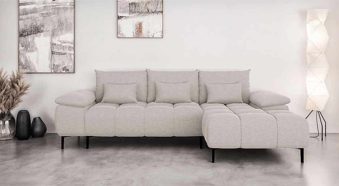 INOSIGN Ecksofa "DROMARA Schlafsofa mit Bettkasten, Maße: B/T/H 277/141/91 günstig online kaufen