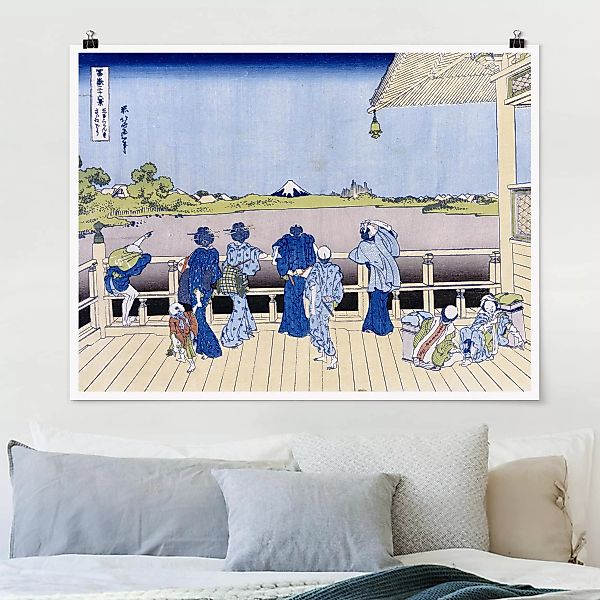 Poster Kunstdruck - Querformat Katsushika Hokusai - Die Sazai Halle günstig online kaufen