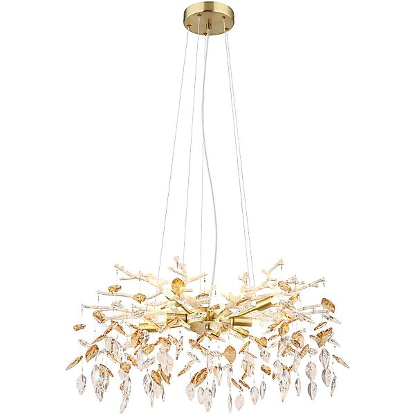 GLOBO LIGHTING Hängeleuchte Hängelampe Esszimmer Kristalle günstig online kaufen