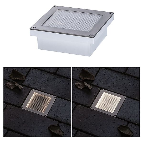 LED Bodeneinbauleuchte Brick in Aluminium und Grau 0,8W 20lm IP67 mit Beweg günstig online kaufen