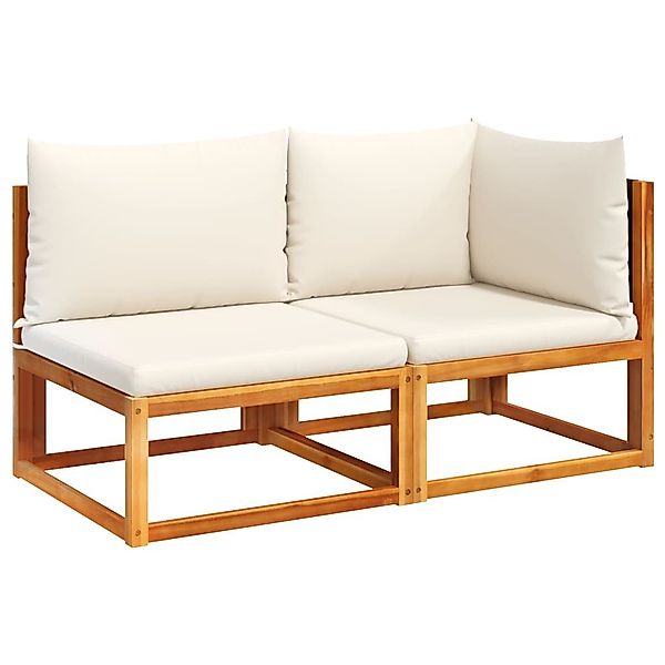 vidaXL Loungesofa Gartensofa mit Kissen 2-Sitzer günstig online kaufen