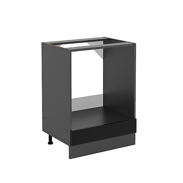 Vicco Herdumbauschrank R-Line, Schwarz Hochglanz/Anthrazit, 60 günstig online kaufen