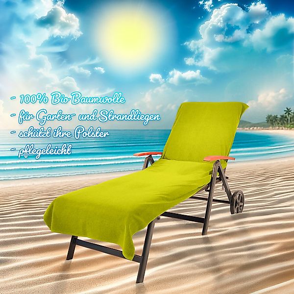 KiNZLER Strandtuch Frottier-Liegenbezug, 100% Baumwolle, Walkfrottee günstig online kaufen