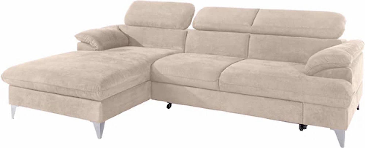 COTTA Ecksofa "Caluso L-Form" mit Kopfteilverstellung, wahlweise mit Bettfu günstig online kaufen