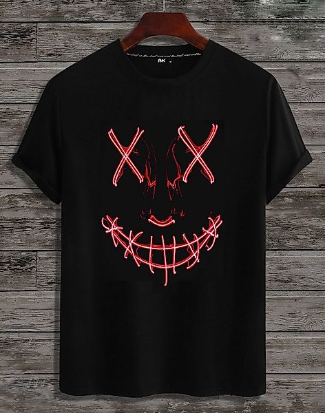 RMK T-Shirt Print-Shirt T-Shirt Herren Shirt Basic Vintage Smile Smiley aus günstig online kaufen