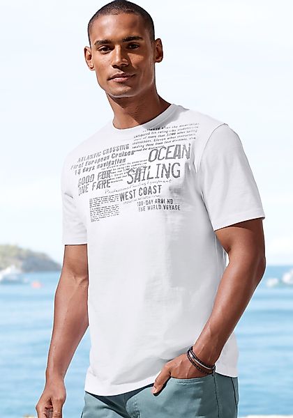 John Devin T-Shirt "mit Print" Regular-Fit, aus Slub-Qualität, mit Print günstig online kaufen