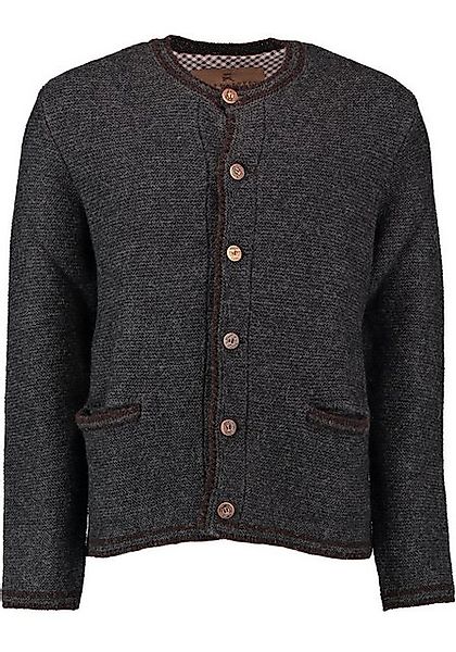 OS Trachten Strickjacke Fudei Trachten-Wolljacke mit Rundhalsausschnitt und günstig online kaufen