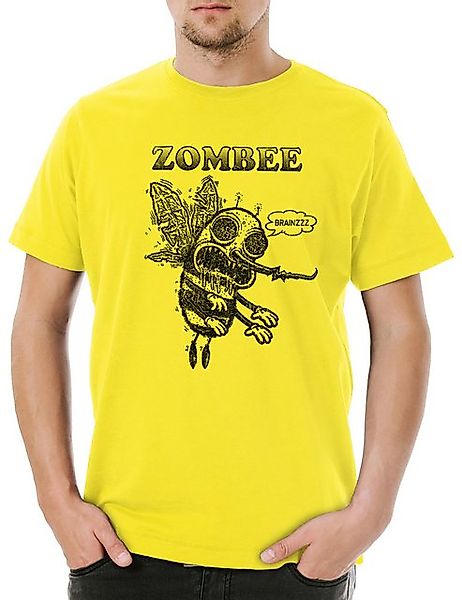 Urban Backwoods Print-Shirt Urban Backwoods Zombee Herren T-Shirt Gelb Größ günstig online kaufen
