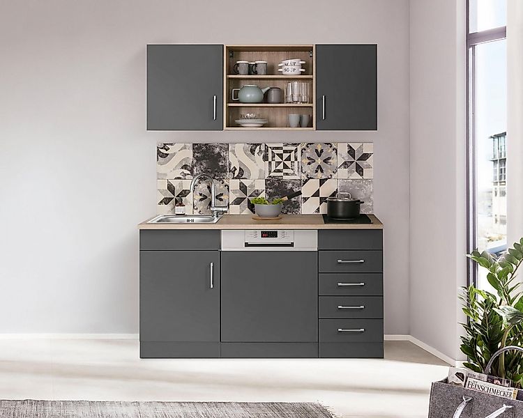 KOCHSTATION Pantryküche KS-Mali, Breite 150 cm, mit E-Geräten günstig online kaufen