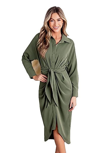 Cupshe Midikleid Elegantes Hemd mit Wickelgürtel günstig online kaufen