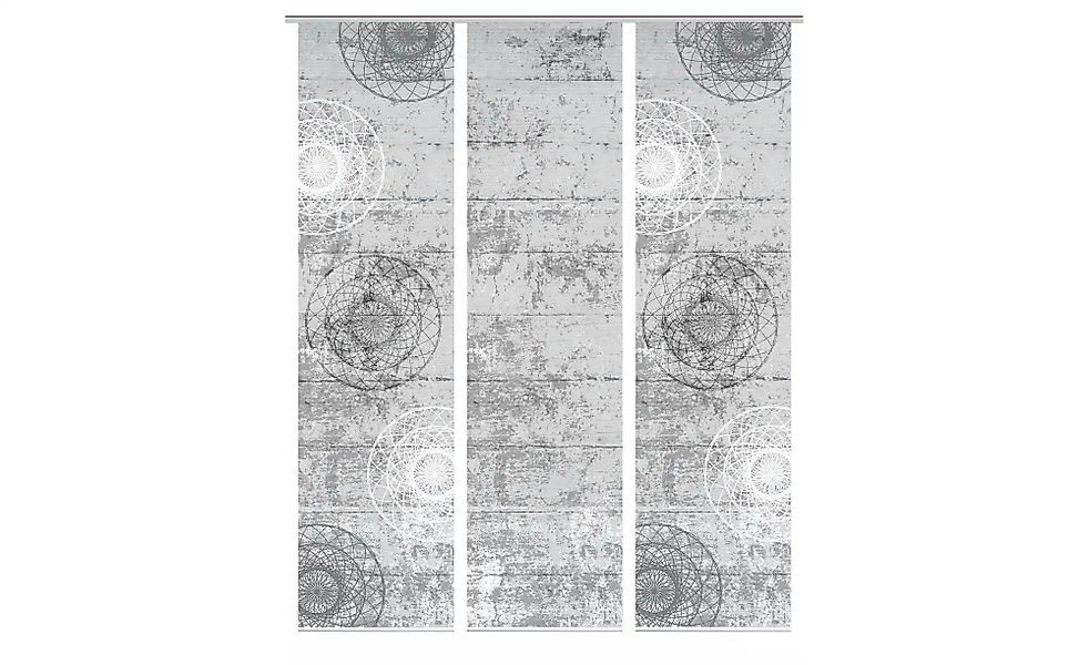 HOME in green Schiebevorhang   ¦ grau ¦ Synthetik ¦ Maße (cm): B: 60 H: 245 günstig online kaufen