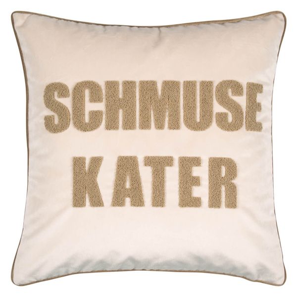 PAD Dekokissen Letters Schmusekater Sand, einfarbig, günstig online kaufen