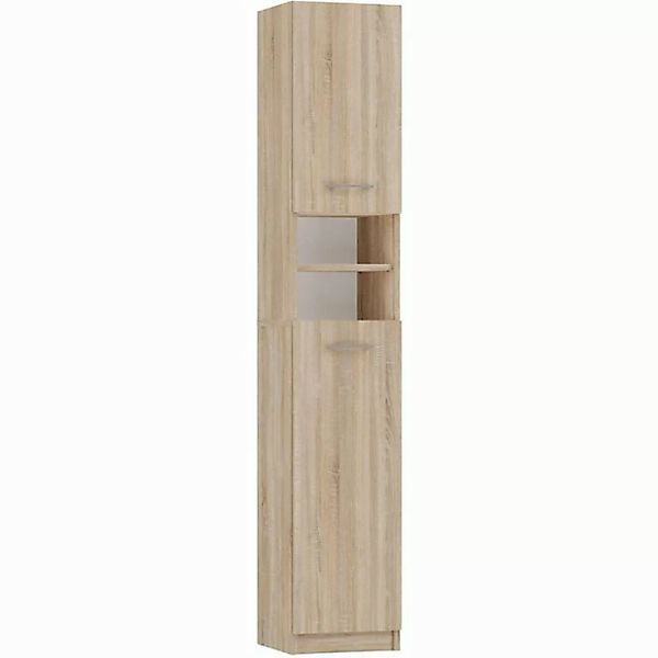 Beautysofa Hochschrank Montera (Badezimmerschrank mit silberfarbig Kunststo günstig online kaufen