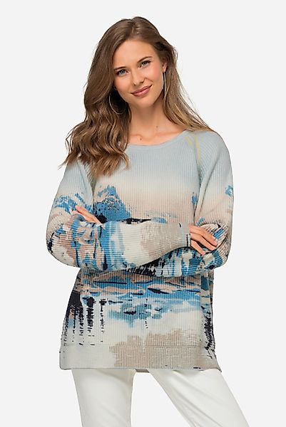 Laurasøn Strickpullover Pullover maritimer Allover Print günstig online kaufen