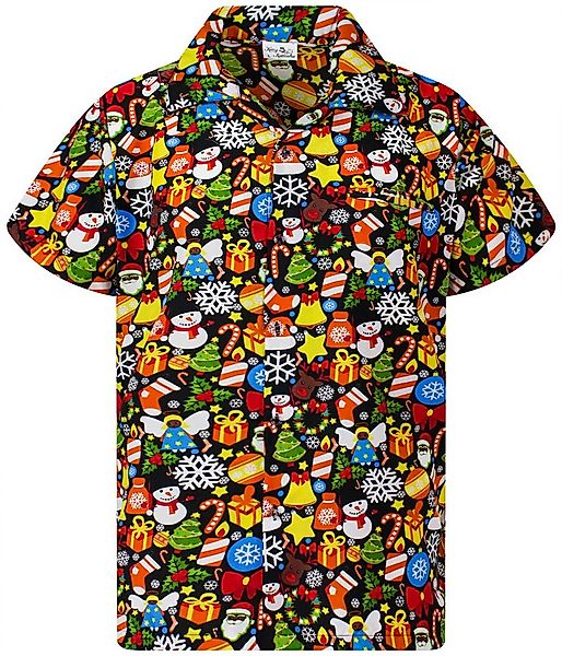 King Kameha Hawaiihemd Christmas Allover Funky Hawaii-Hemd Kurzarm Front-Ta günstig online kaufen