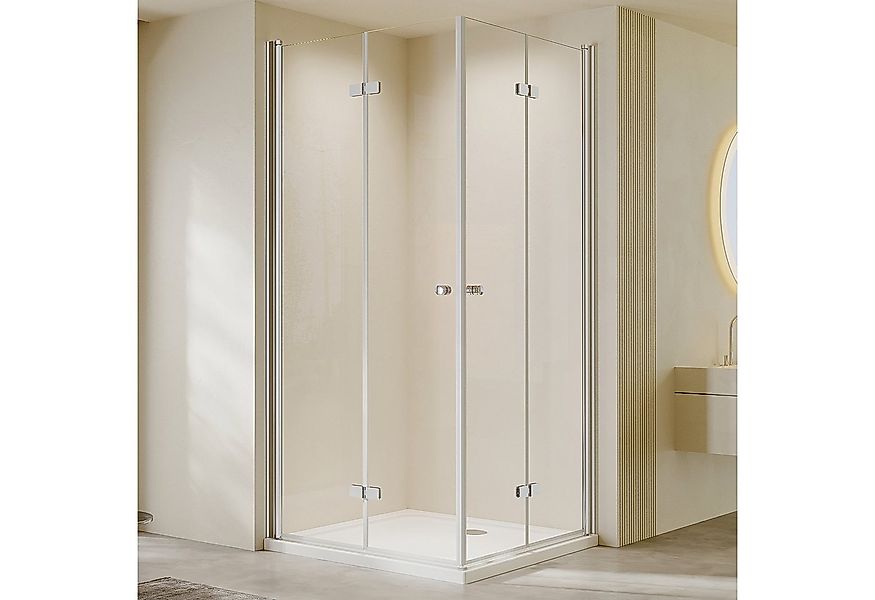 AmuseVera Eckdusche Falttür Duschwand Eckeinstieg Duschkabine Faltdusche Do günstig online kaufen