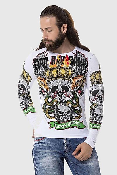 Cipo & Baxx T-Shirt "Sweatshirts" mit coolem Front-Print günstig online kaufen