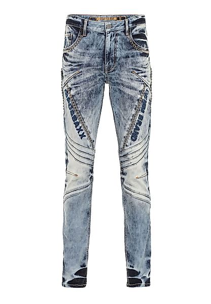 Cipo & Baxx Straight-Jeans "DENIM", Straight Fit-Jeans im lässigen Biker-Lo günstig online kaufen