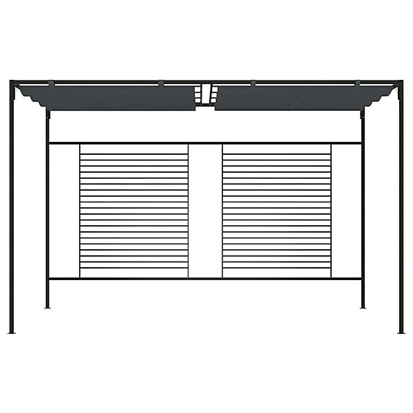 vidaXL Pavillon mit Ausziehbarem Dach 4x3x2,3 m Anthrazit 180 g/m2 günstig online kaufen
