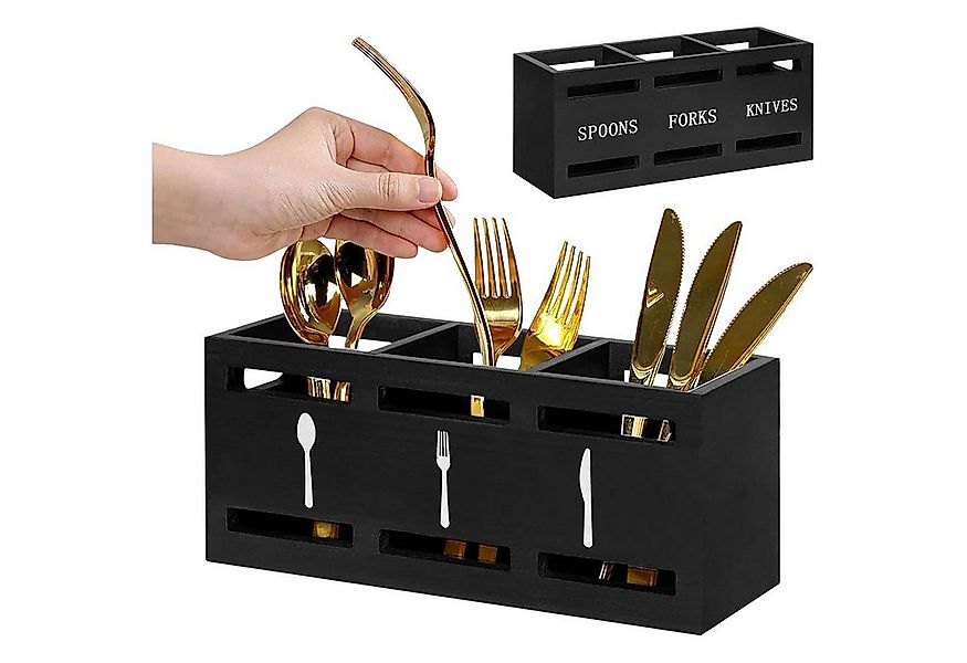 HAUSS SPOLE Besteckhalter Besteckhalter mit Holz Küchenutensilienhalter Una günstig online kaufen