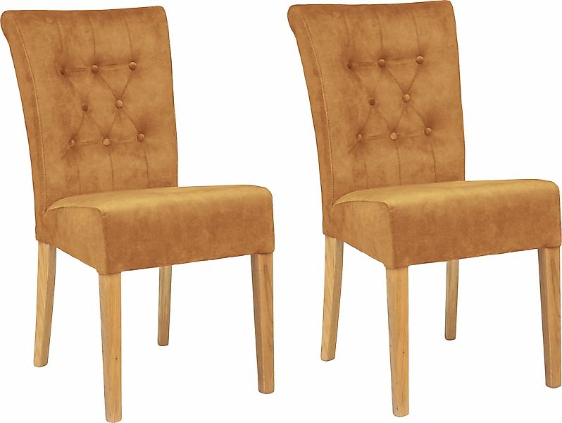 Home affaire Polsterstuhl "Queen" (Set) 2 Stk.Esszimmerstuhl mit Knopfheftu günstig online kaufen