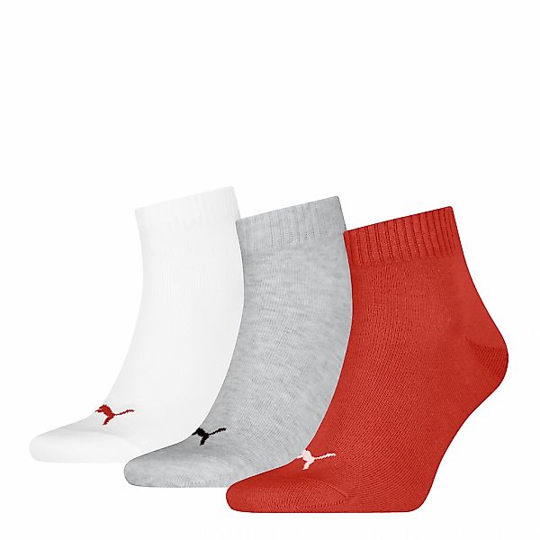 PUMA Kurzsocken "PUMA UNISEX QUARTER PLAIN 3P", (3 Paar, 3 Paar), mit klein günstig online kaufen