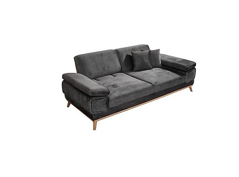JVmoebel 3-Sitzer Modernes 3-Sitzer Sofa Schwarz Couch Stoff Sofas Polster günstig online kaufen