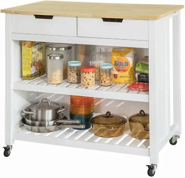 SoBuy® Kücheninsel Sideboard Küchenwagen Küchenschrank mit 2 Schubladen und günstig online kaufen