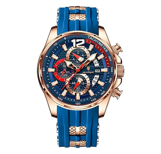 POEDAGAR Quarzuhr POEDAGAR Herren Uhr Chronograph – 898, Sportlich, Silikon günstig online kaufen