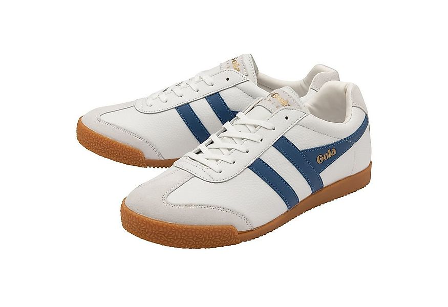 Gola Harrier Leder weiss/marineblau Herren Sneaker günstig online kaufen