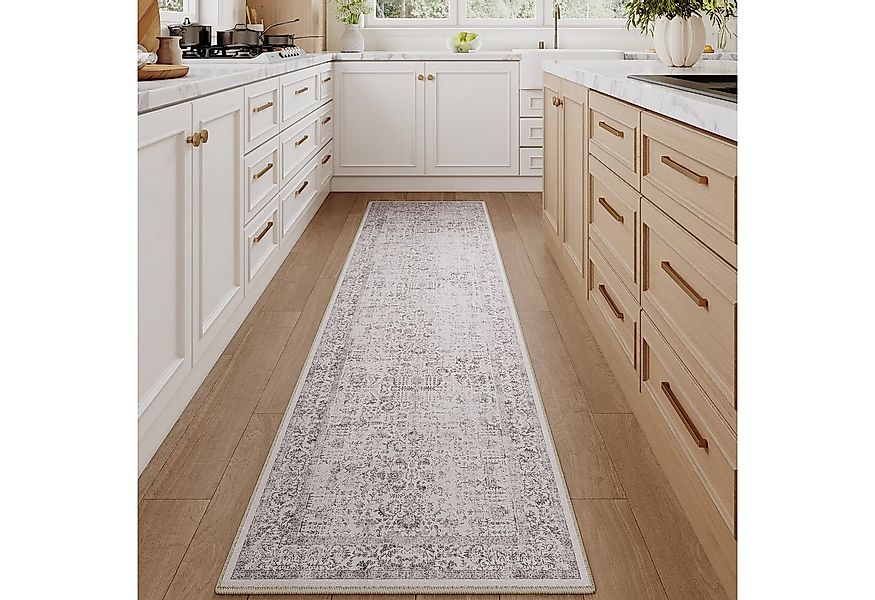 PURECOZY Teppich kurzflor, Wohnzimmerteppich, rutschfester Teppich, Vintage günstig online kaufen