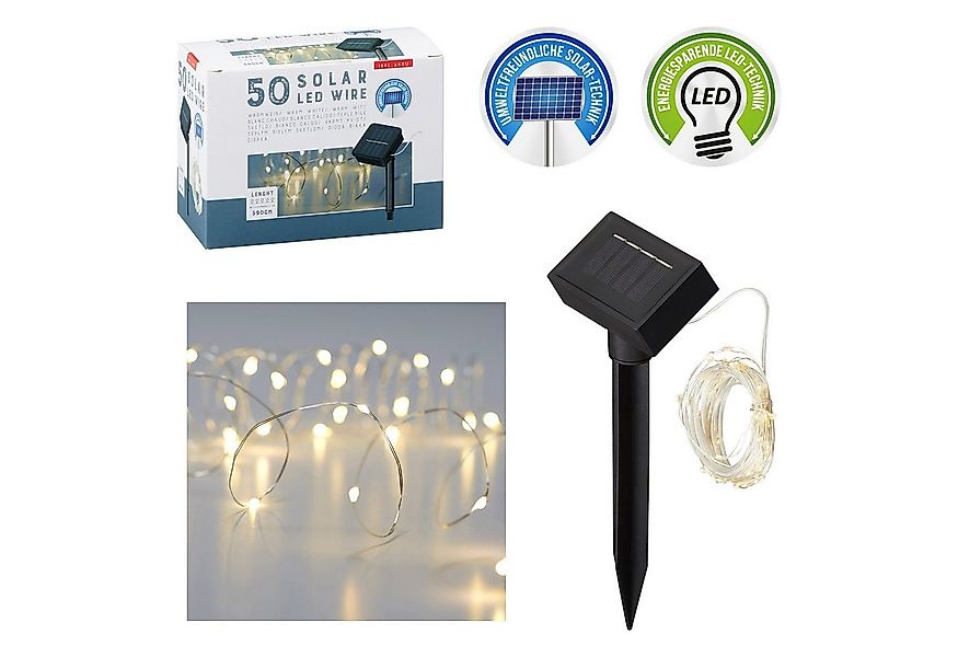 CEPEWA LED-Lichterkette 1x SOLAR LED-Lichterkette, 50x LED, 5.90m günstig online kaufen