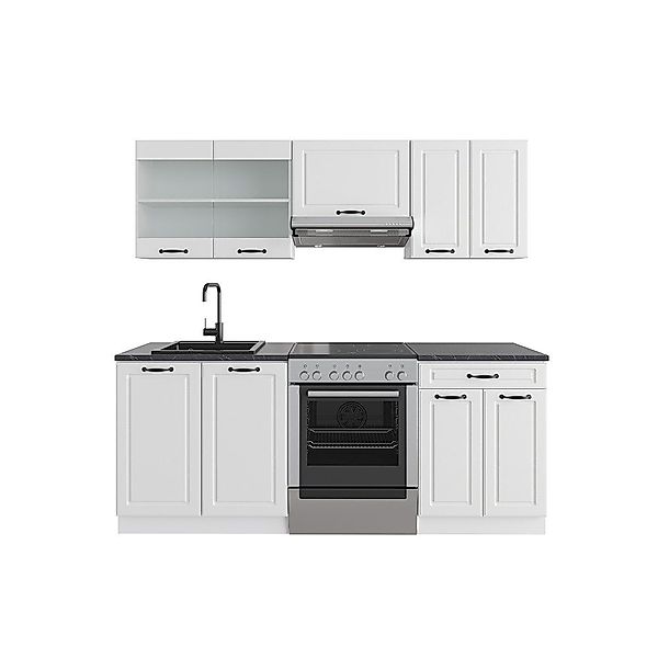 Vicco Küchenzeile R-Line, Weiß Landhaus/Weiß, Ohne günstig online kaufen