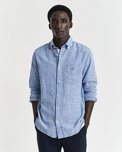Gant Langarmhemd REG COTTON LINEN STRIPE günstig online kaufen