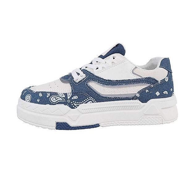 Ital-Design Damen Low-Top Freizeit Sneaker Flach Sneakers Low in Blau günstig online kaufen