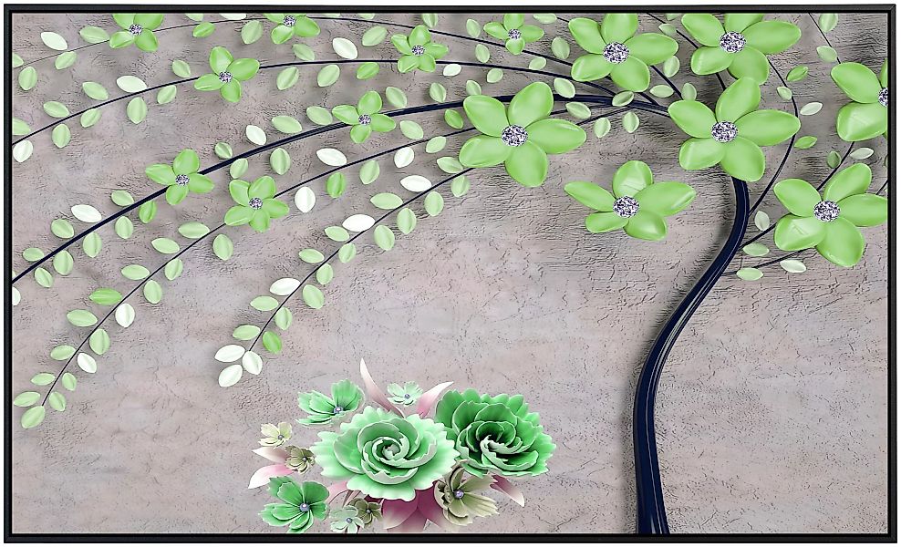 Papermoon Infrarotheizung »Baum mit Blumen«, sehr angenehme Strahlungswärme günstig online kaufen