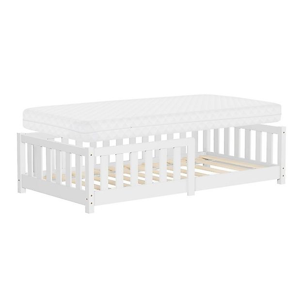 ML-DESIGN Spielbett Bodenbett Holzbett mit Lattenrost & Rausfallschutz Juge günstig online kaufen