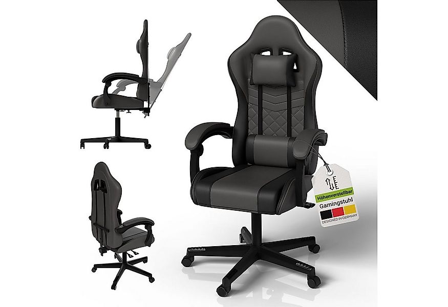Juskys Gaming-Stuhl HyperSeat, Verstellbare Rückenlehne, robuste Konstrukti günstig online kaufen